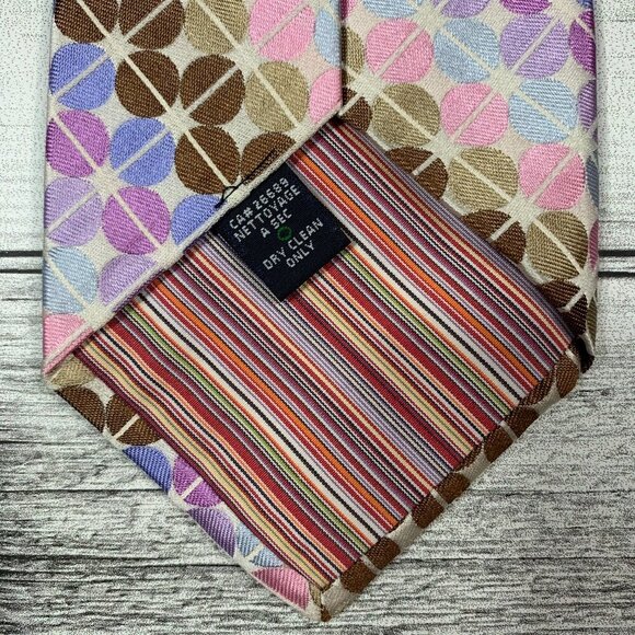 Ted Baker London 100% Silk Circle Print Tie - Picture 4 of 8